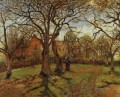 chestnut trees louveciennes spring 1870 Camille Pissarro